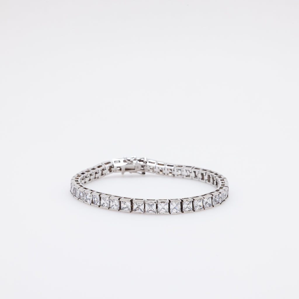 5mm Cube CZ Tennis Bracelet Ver.2