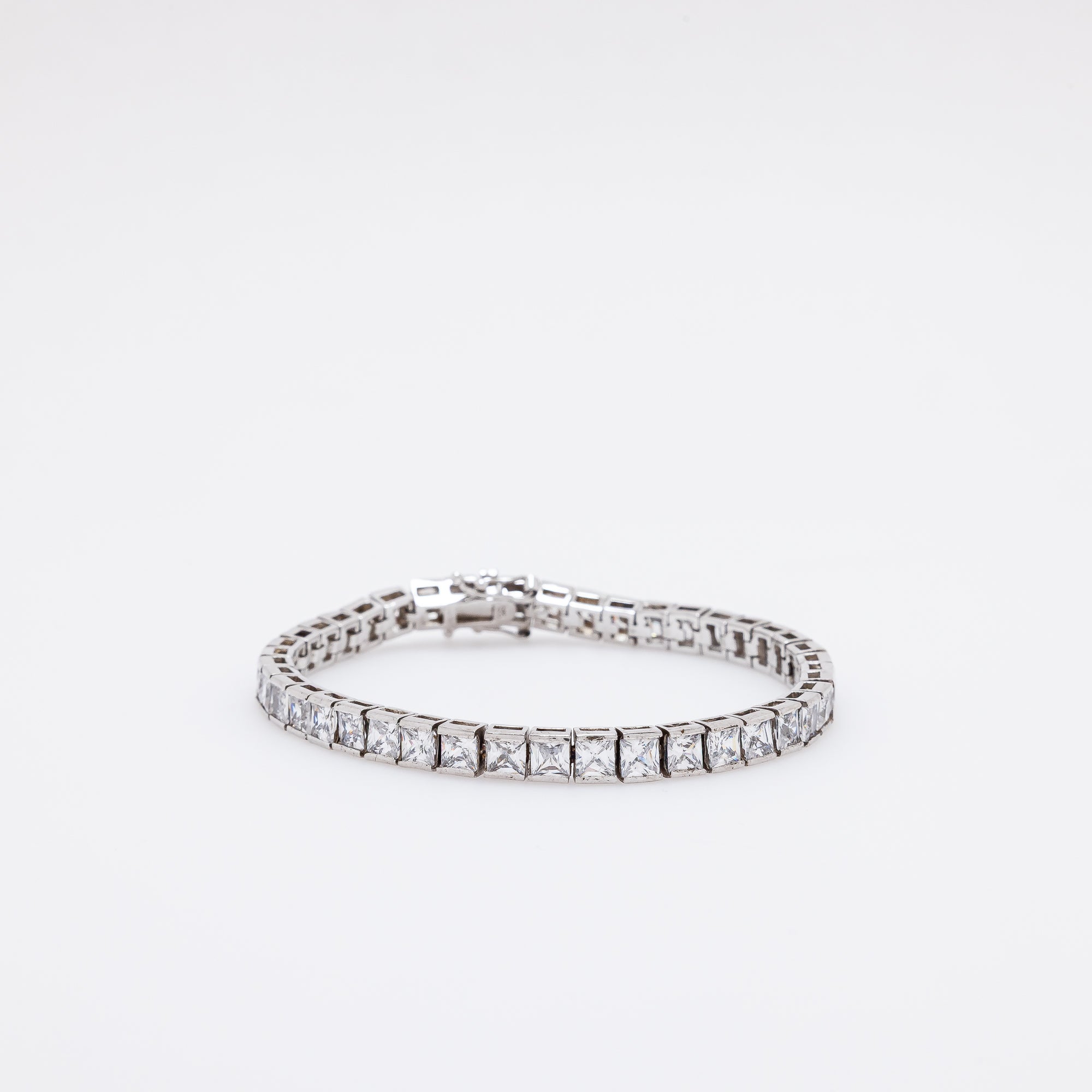 5mm Cube CZ Tennis Bracelet Ver.2