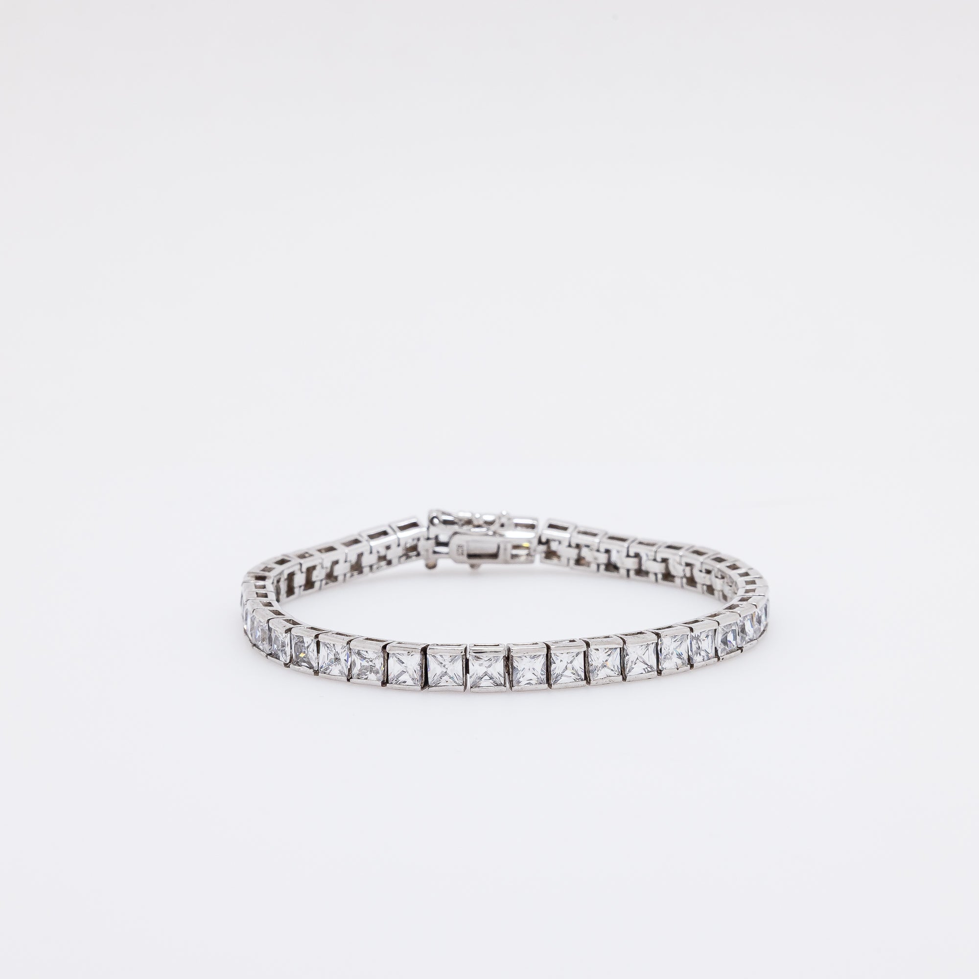 5mm Cube CZ Tennis Bracelet Ver.2