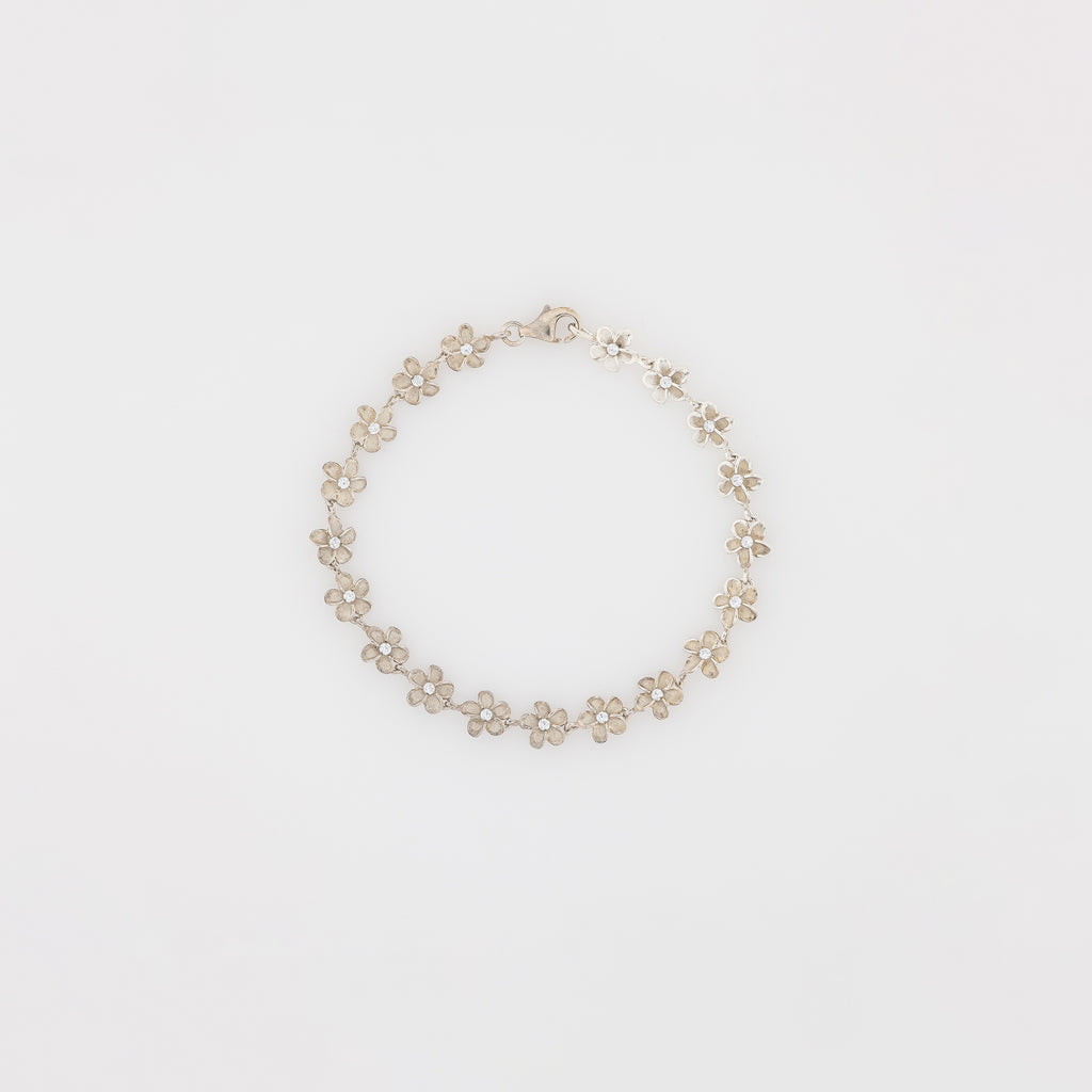 7mm Plumeria CZ Bracelet