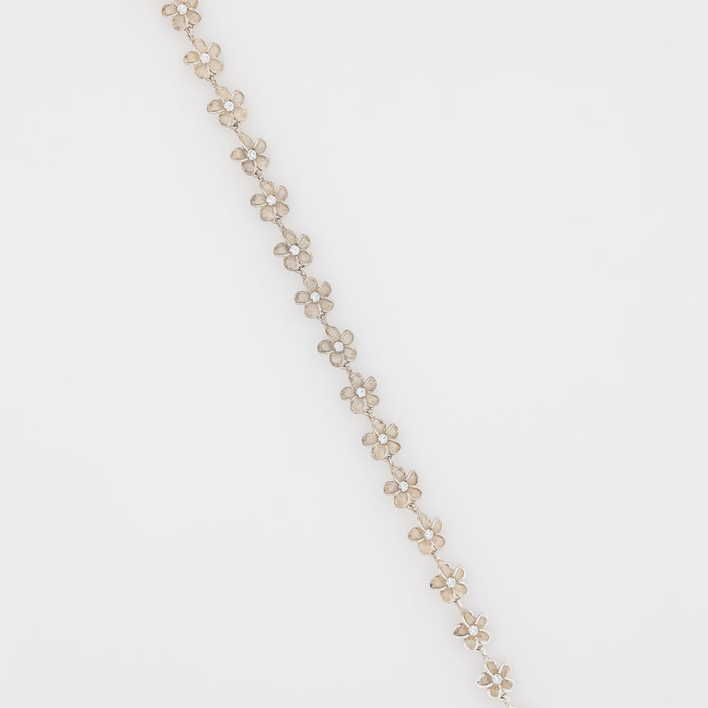 7mm Plumeria CZ Bracelet