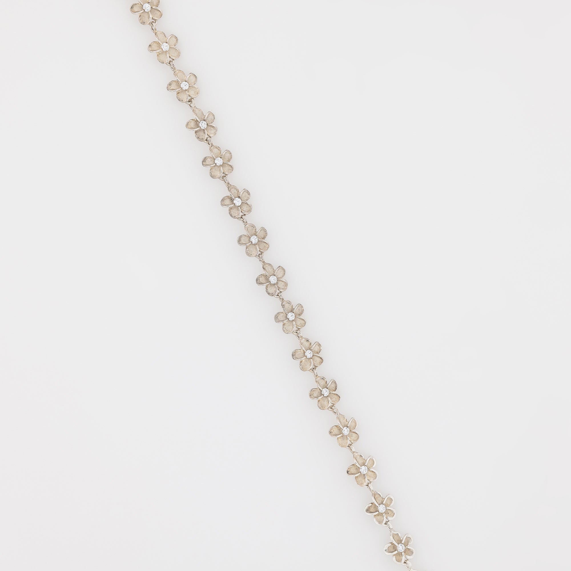 7mm Plumeria CZ Bracelet