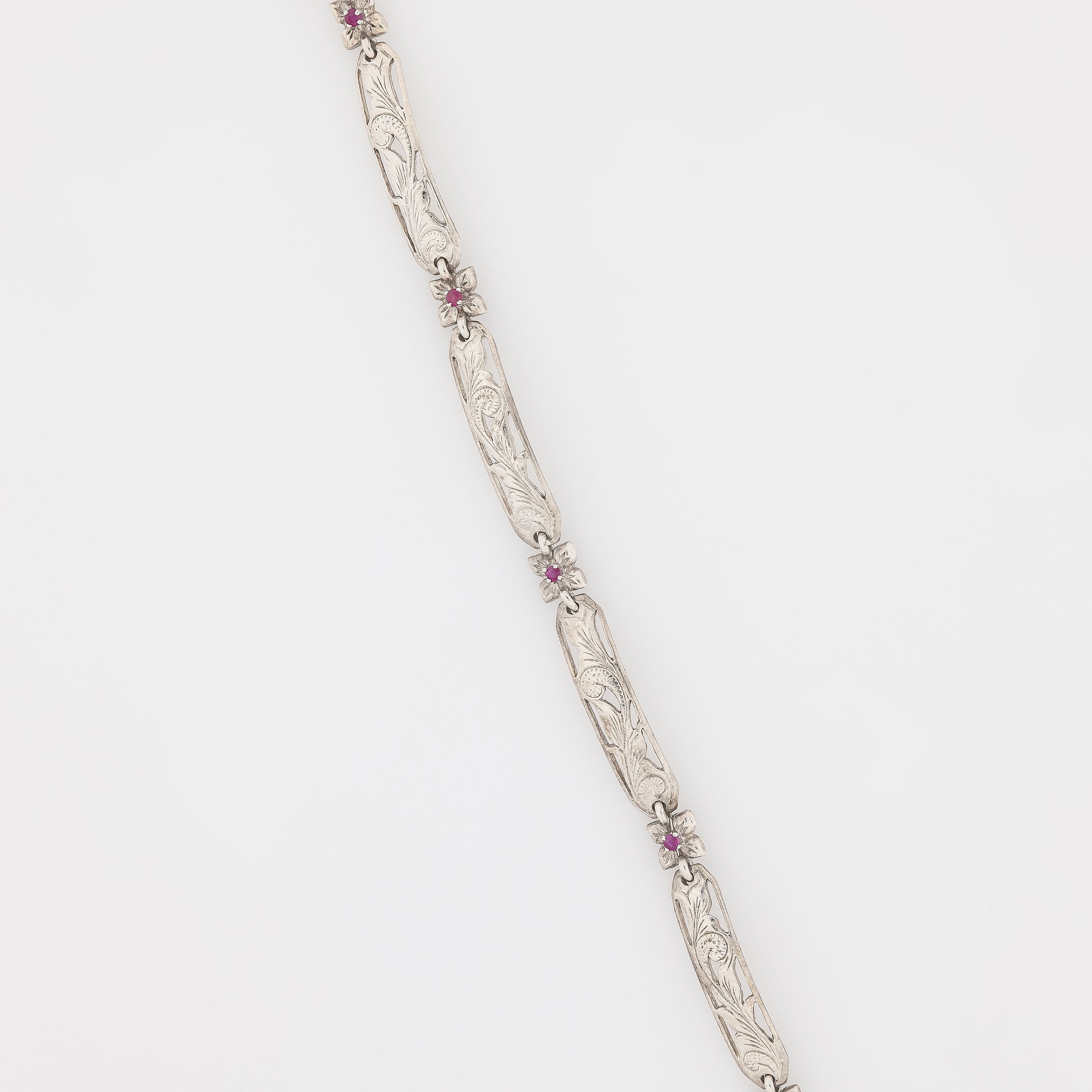 Pink Tourmaline Hawaiian Heirloom Link Bracelet