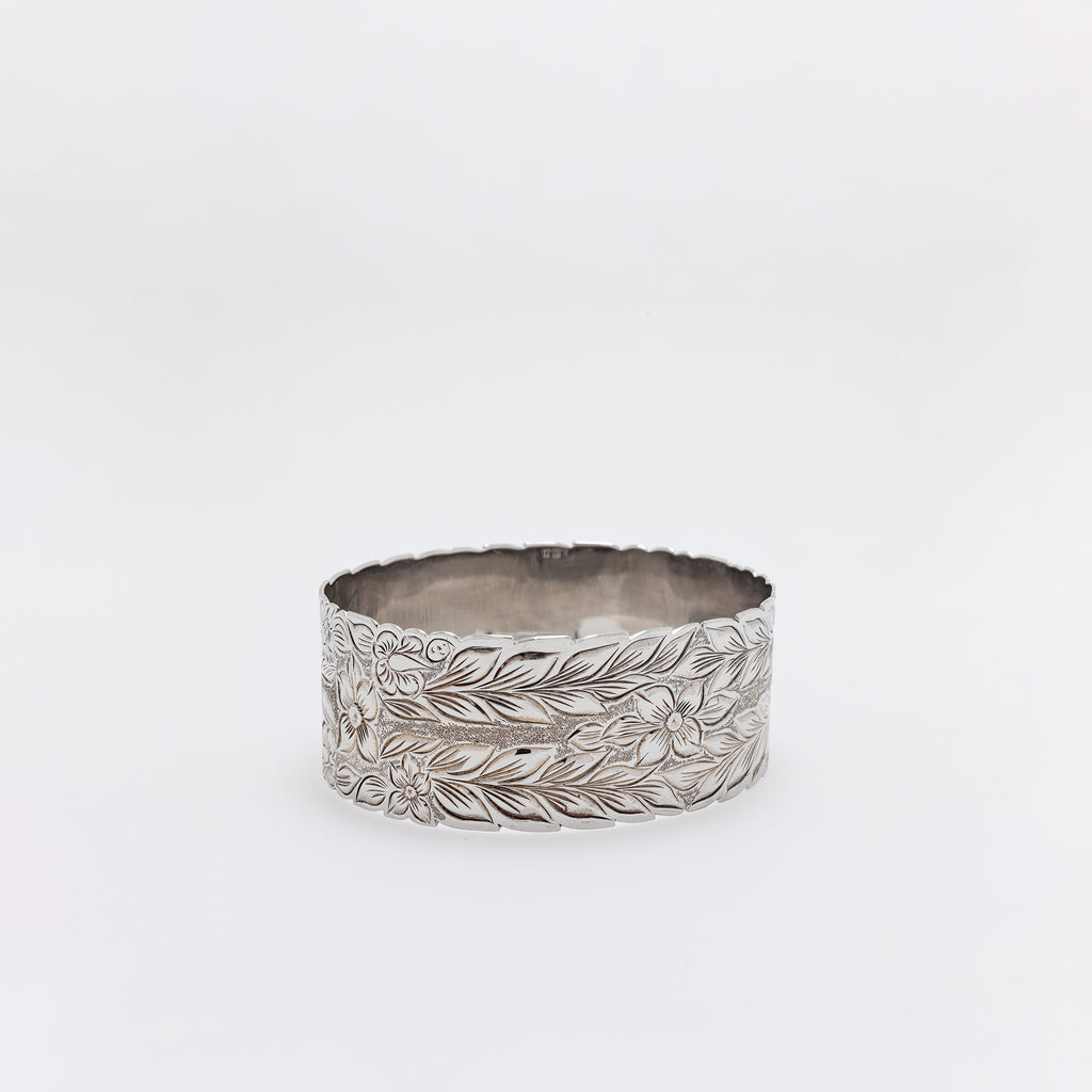 Chunky Plumeria Bangle