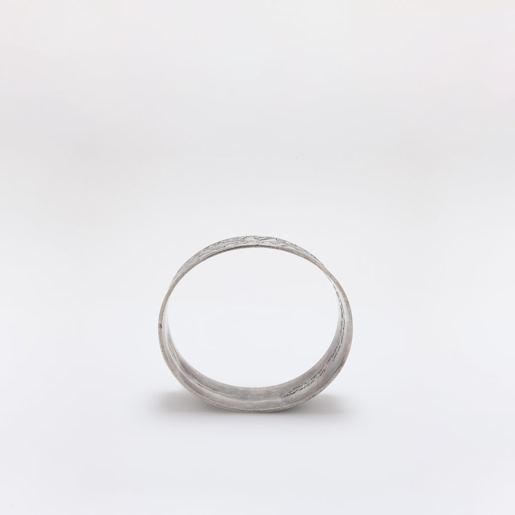 Triple Hibiscus Engraved Bangle