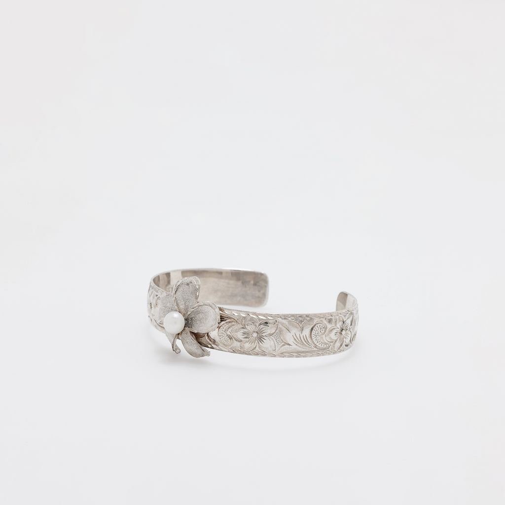 Pearl Plumeria Cuff