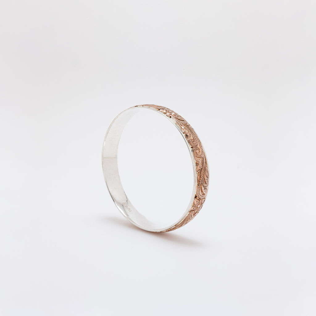 Rose-Gold Plated Traditional Hawaiian Heirloom Bangle