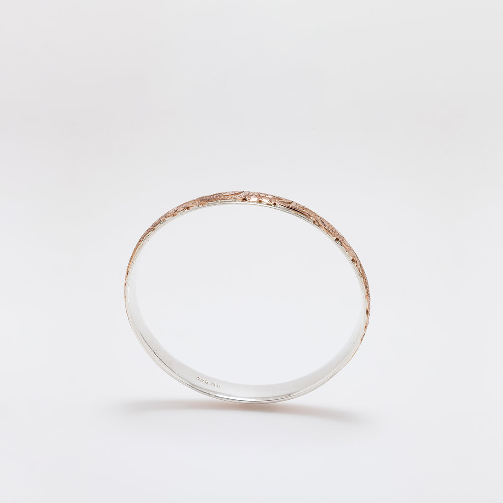 Rose-Gold Plated Traditional Hawaiian Heirloom Bangle
