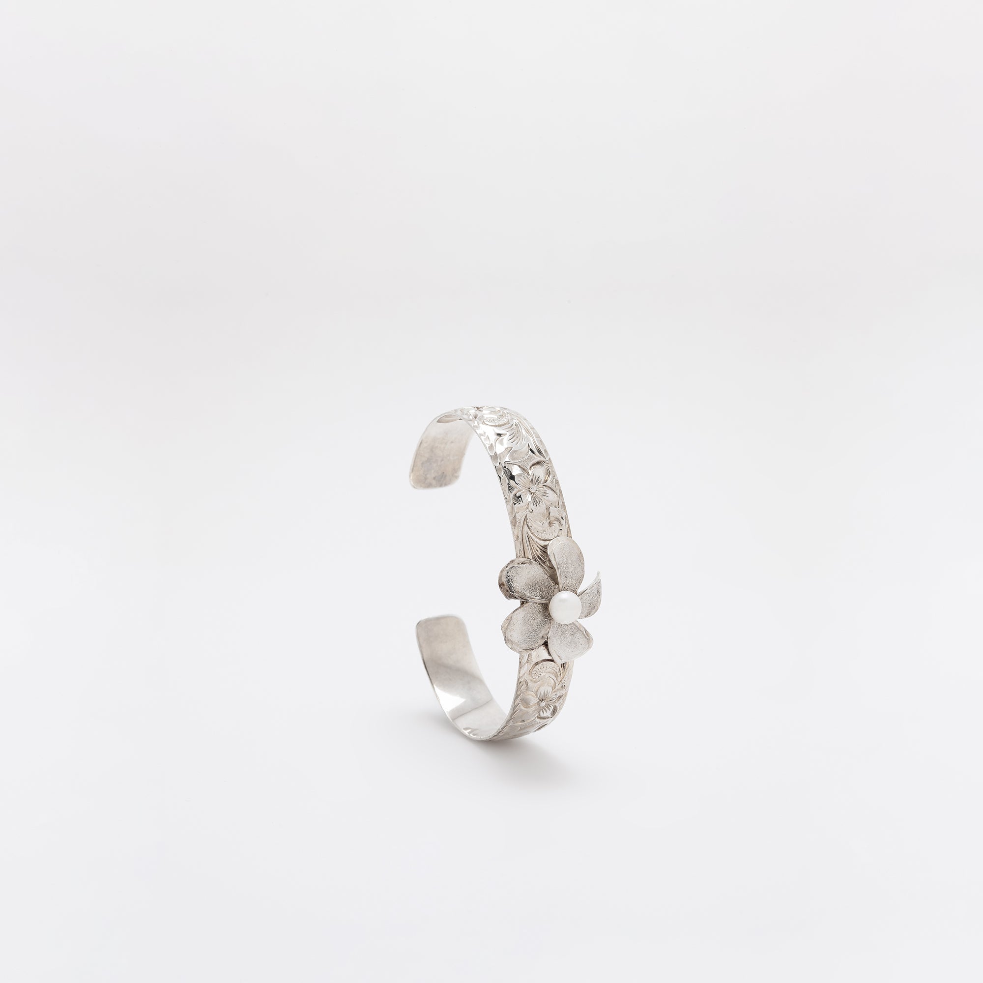 Pearl Plumeria Cuff