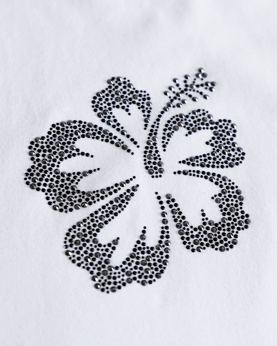 Swarovski Hibiscus White Longsleeve T-Shirt