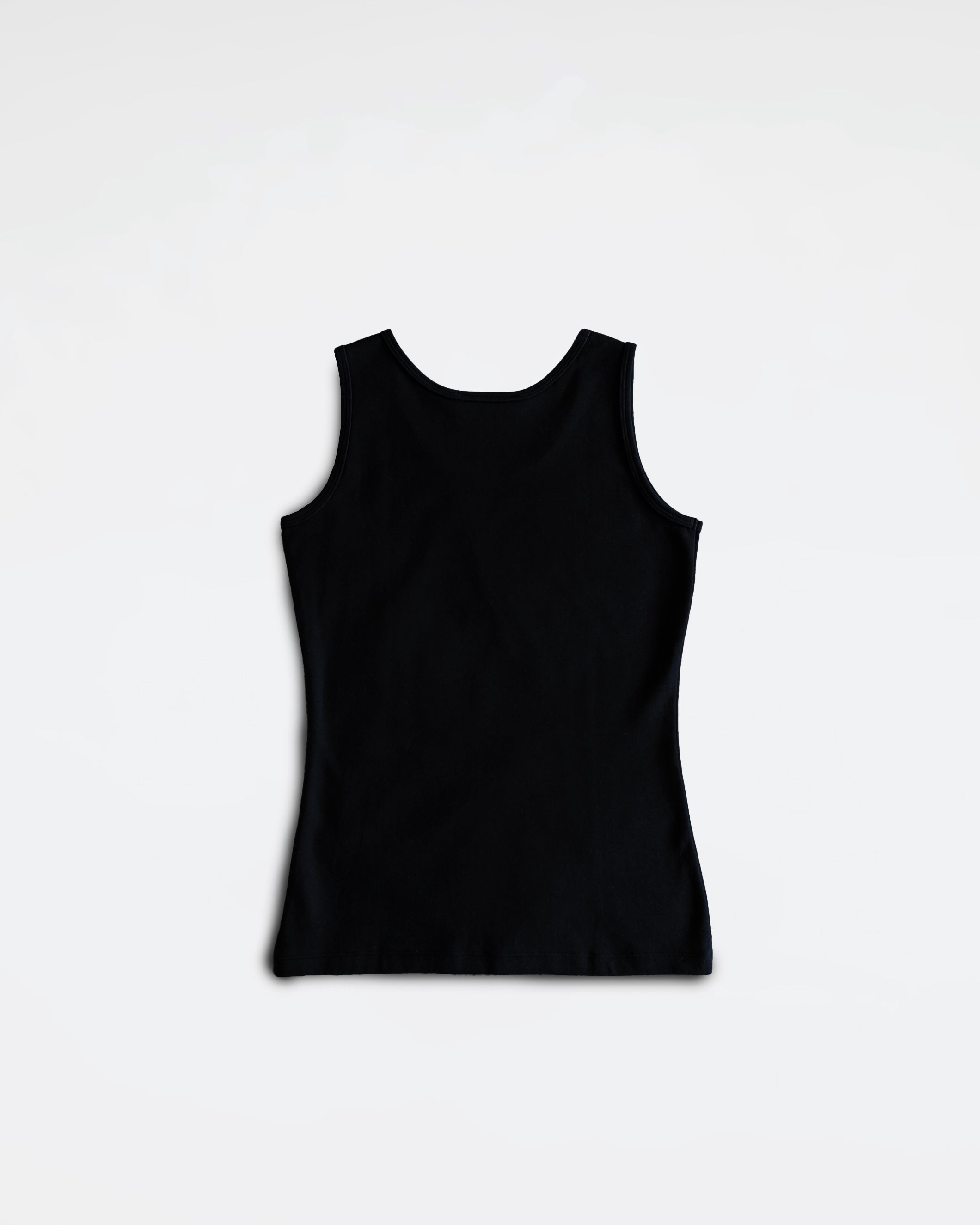 Swarovski Hibiscus Black Tank Top