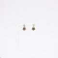 Baby Sapphire Plumeria Dangling Studs in White Gold