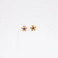 Amethyst Plumeria Studs - Small Size