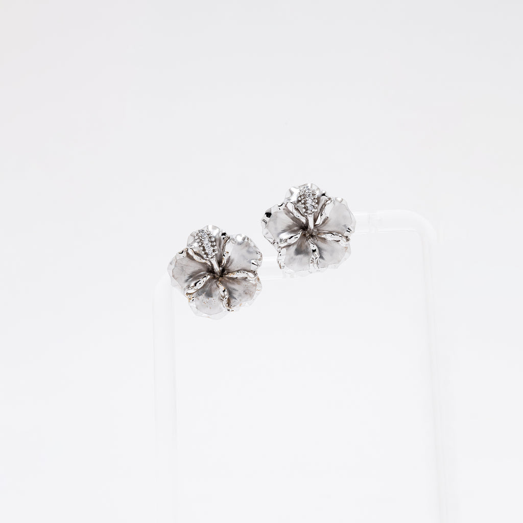 Large Hibiscus Earrings