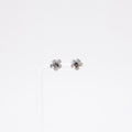 Sapphire Plumeria Studs in White Gold