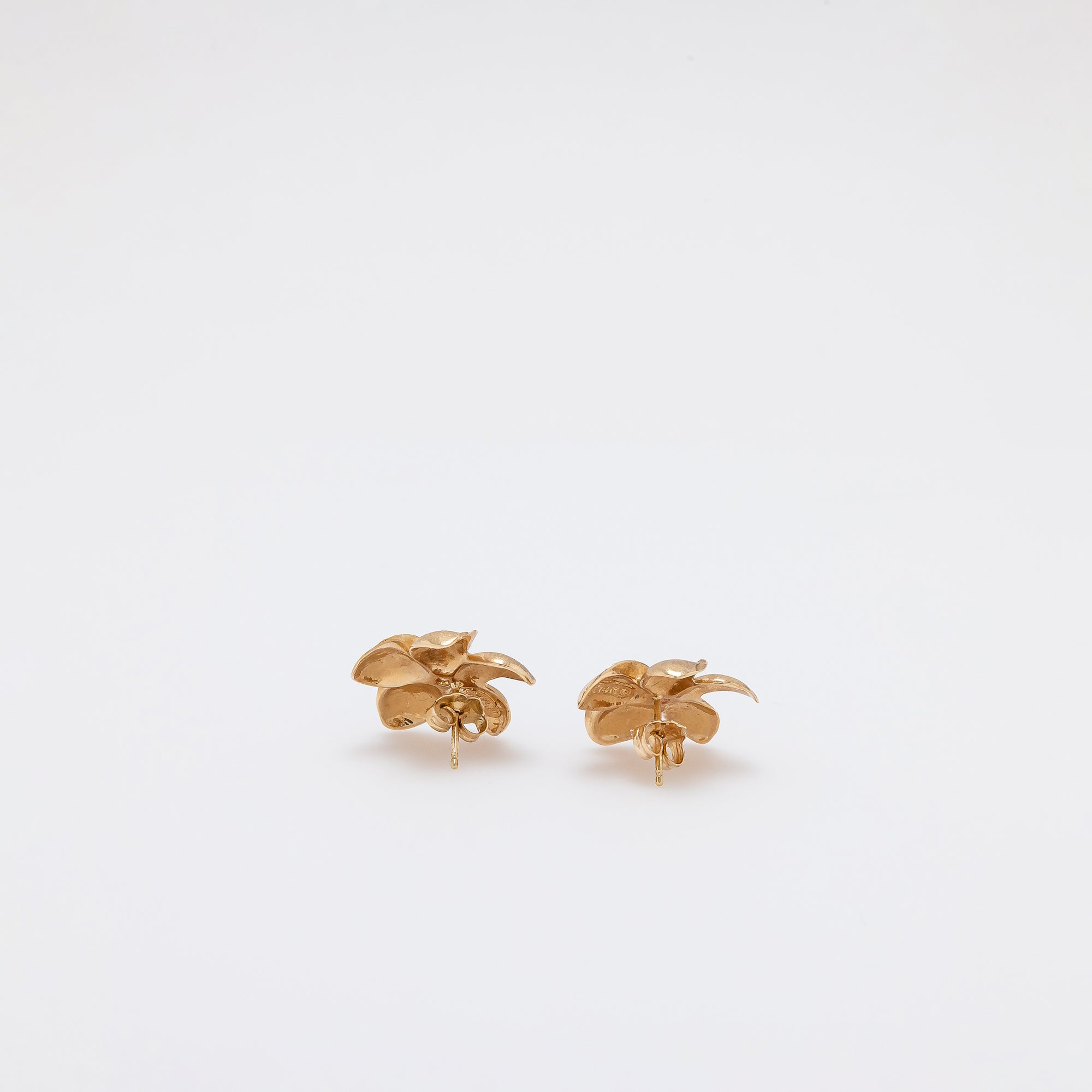 Amethyst Plumeria Studs - Larger Size