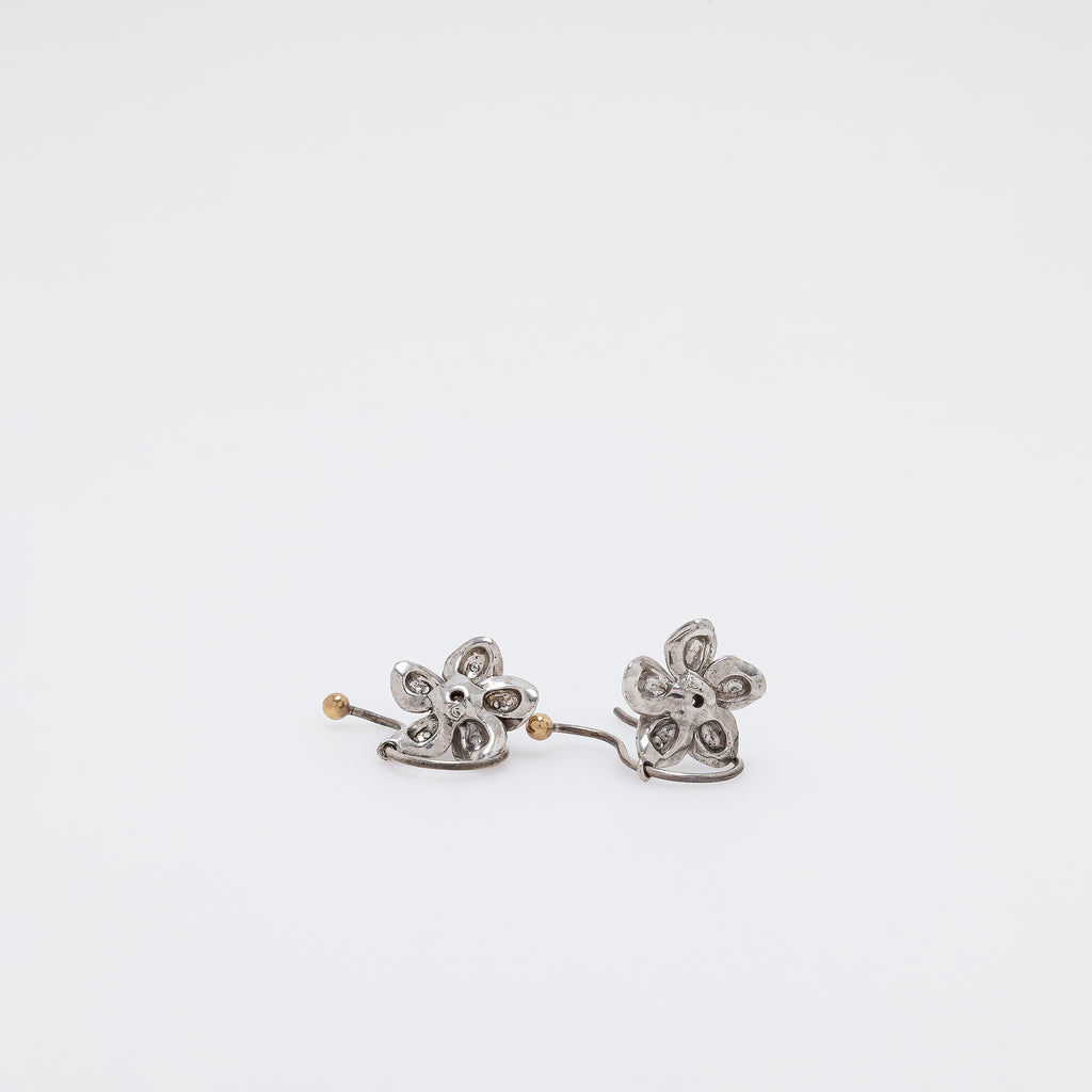 Dangling Textured Plumeria Earrings