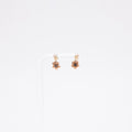 Baby Sapphire Plumeria Dangling Studs in Rose Gold