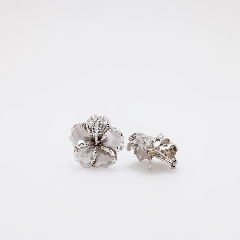 Large Hibiscus Earrings