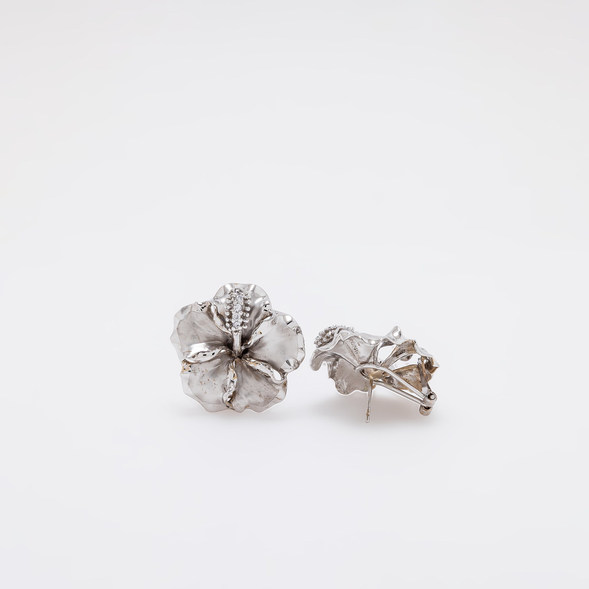 Large Hibiscus Earrings