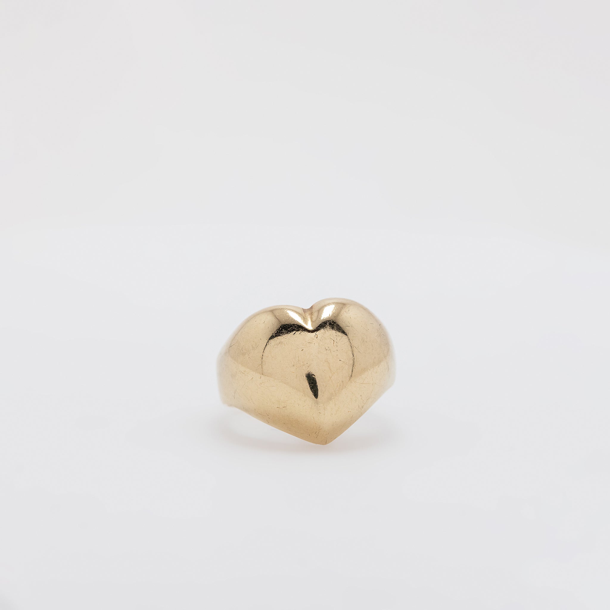 Puffy Golden Heart Ring