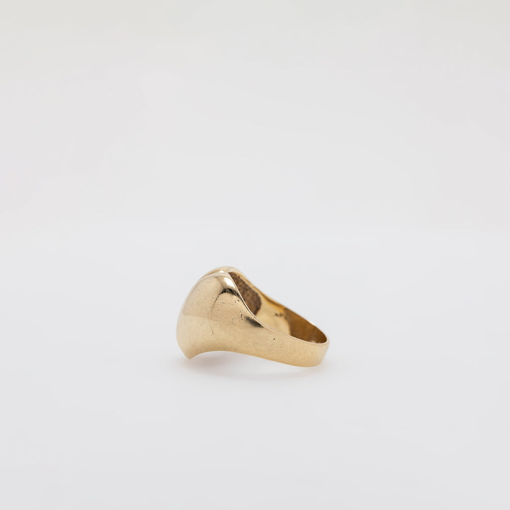 Puffy Golden Heart Ring