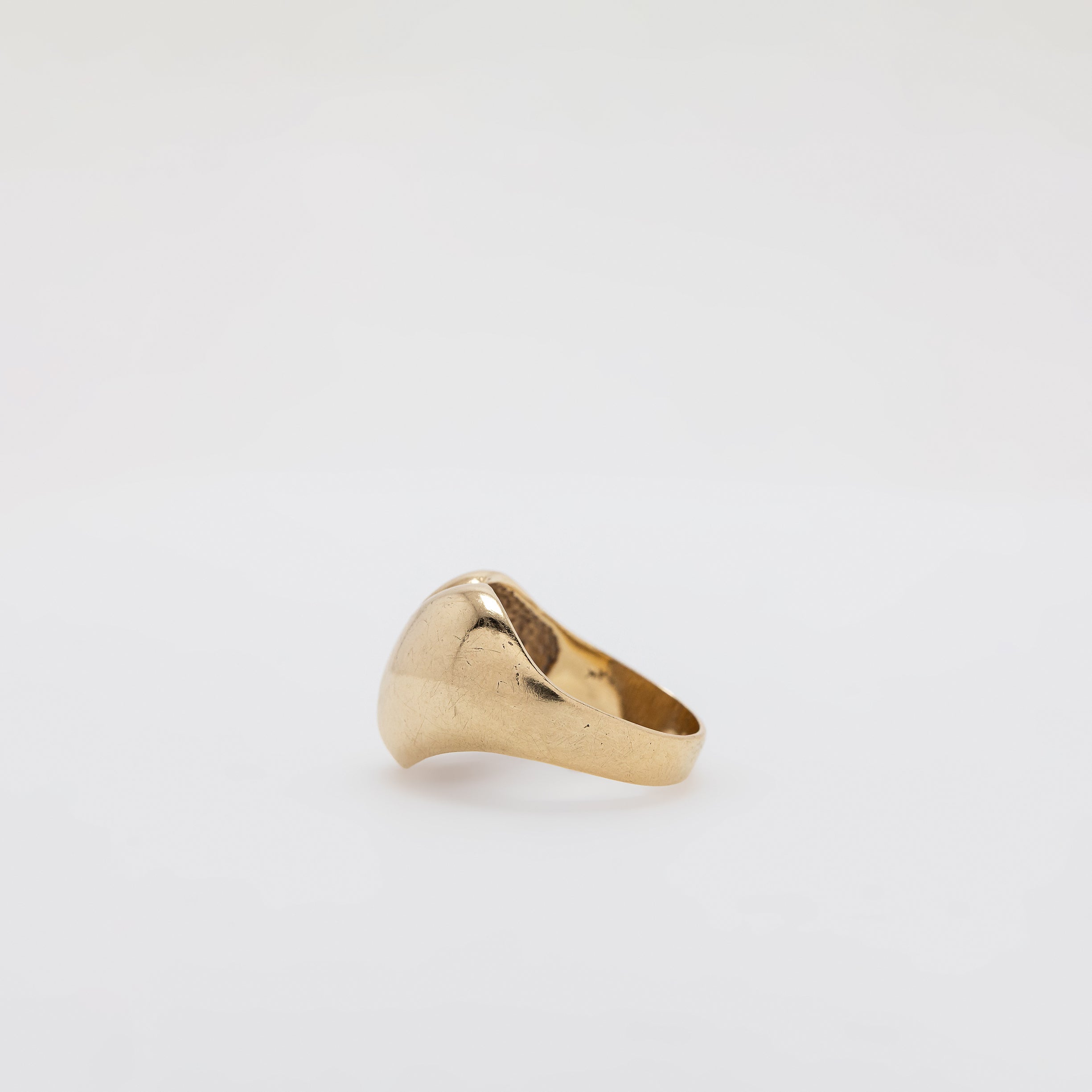 Puffy Golden Heart Ring