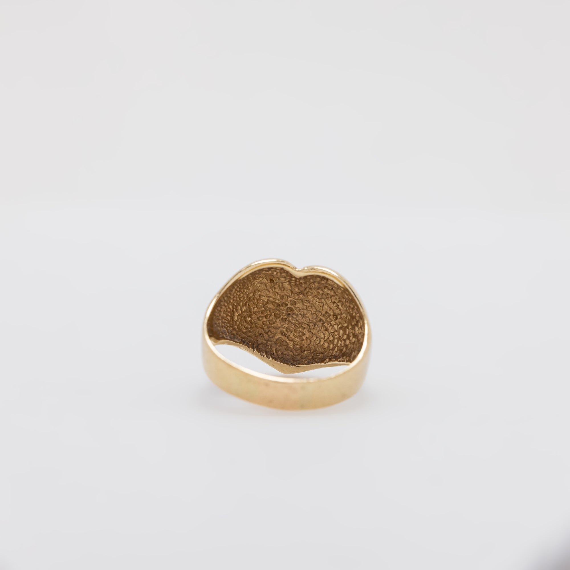 Puffy Golden Heart Ring