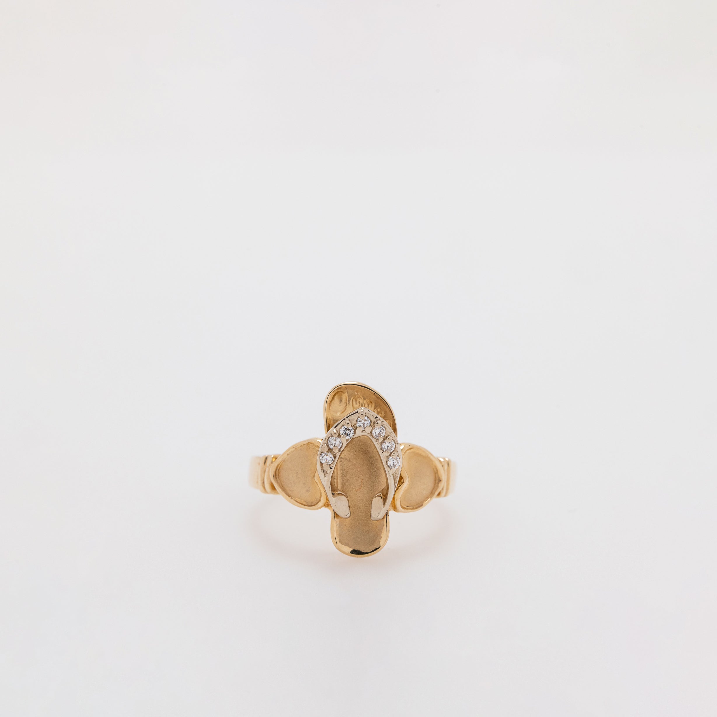 Diamond Strap Slippah Ring [Size 6.25]