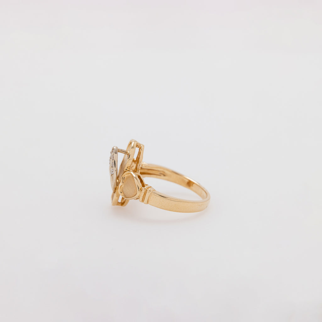 Diamond Strap Slippah Ring [Size 6.25]