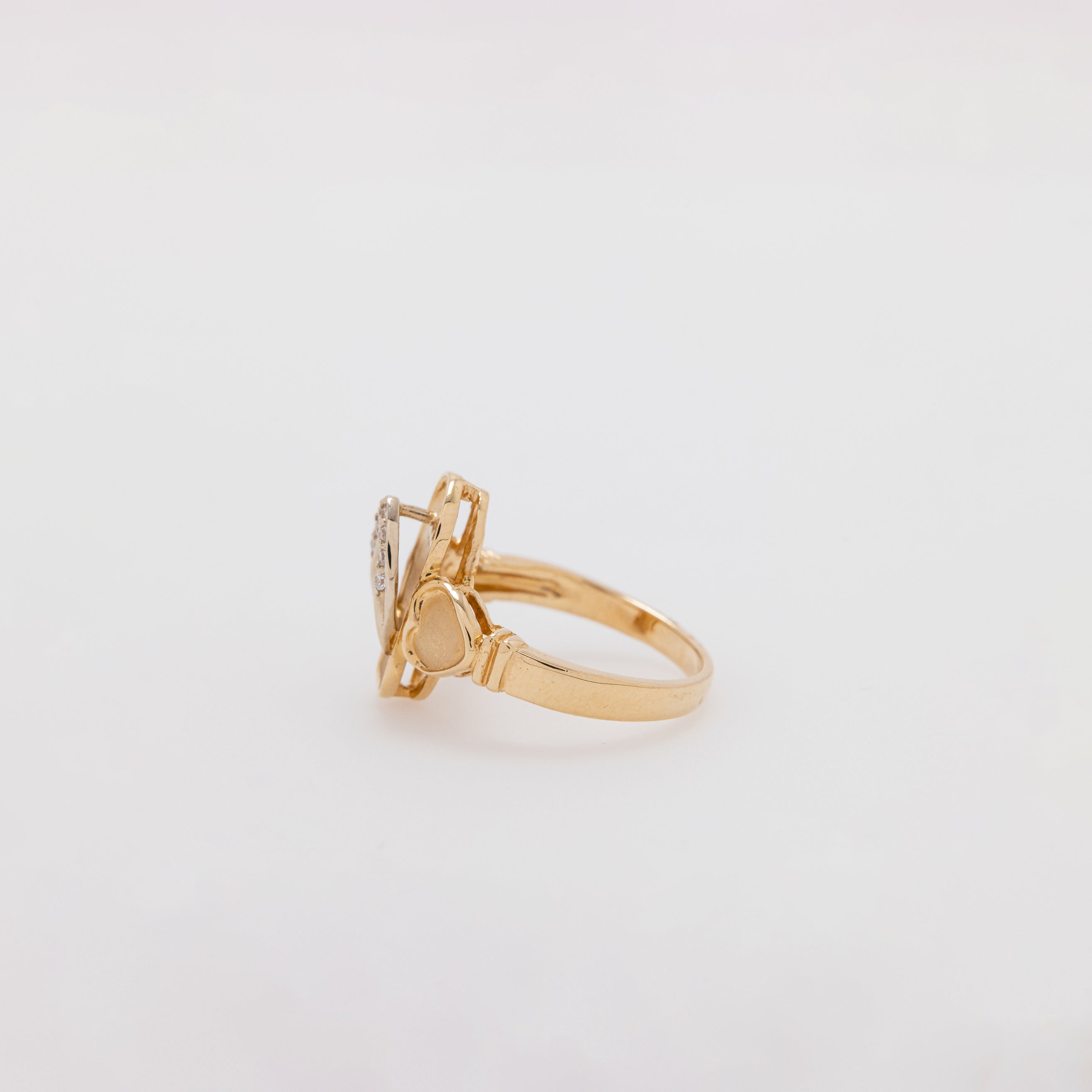 Diamond Strap Slippah Ring [Size 6.25]