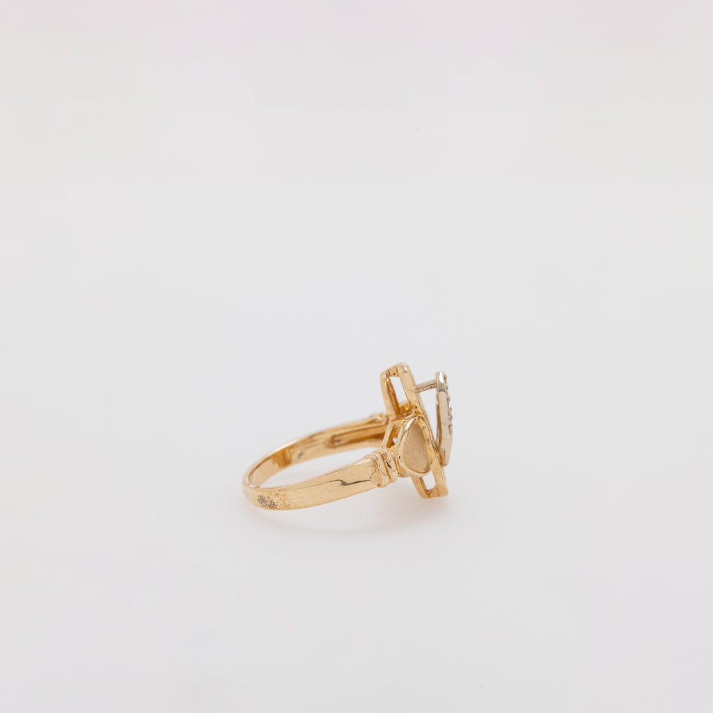 Diamond Strap Slippah Ring [Size 6.25]