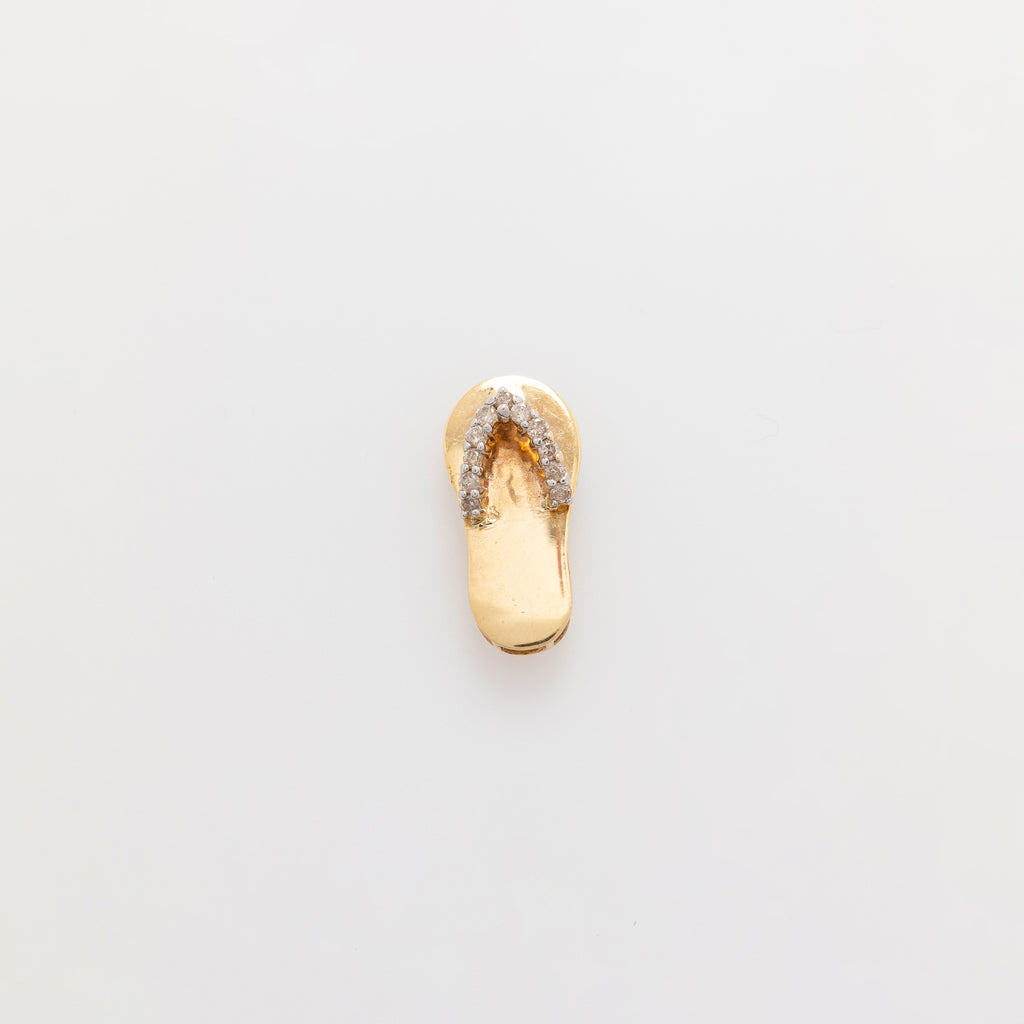 Diamond Slippah in Yellow Gold