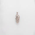 'ALOHA' Dangling Slippah in White Gold