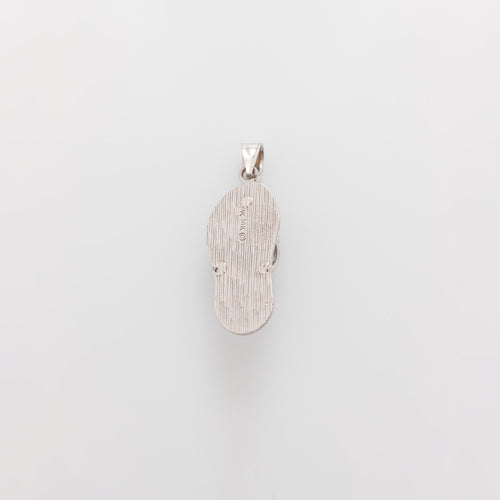 'ALOHA' Dangling Slippah in White Gold