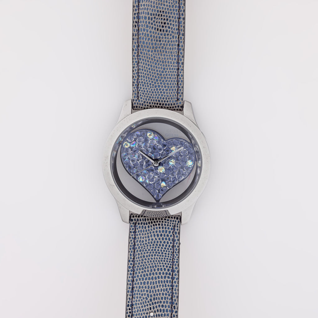 Aoi Crystal Heart Guess Watch