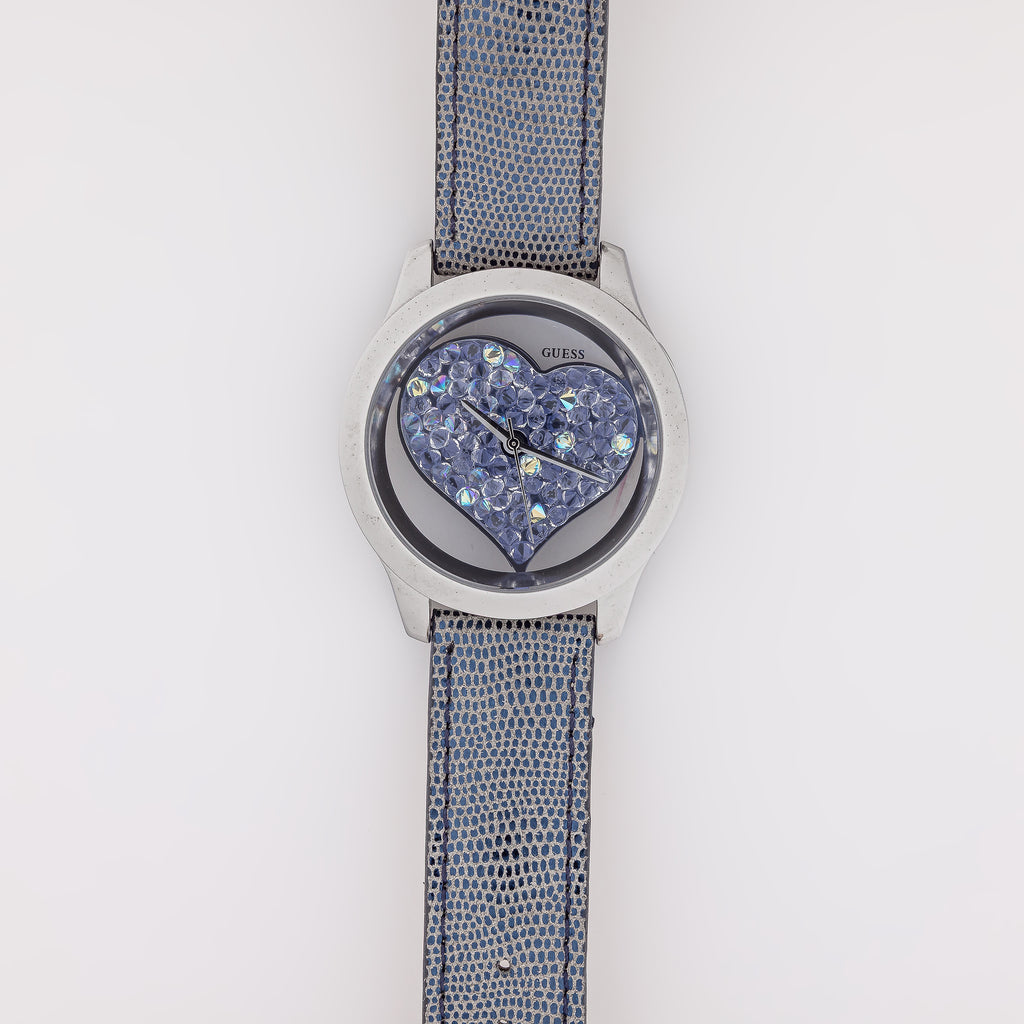 Aoi Crystal Heart Guess Watch