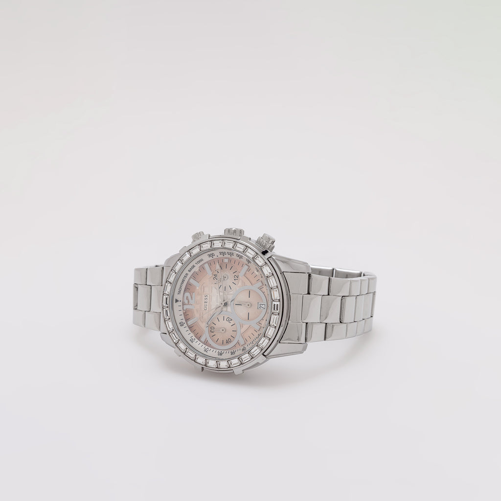 Pink Baguette Guess Watch