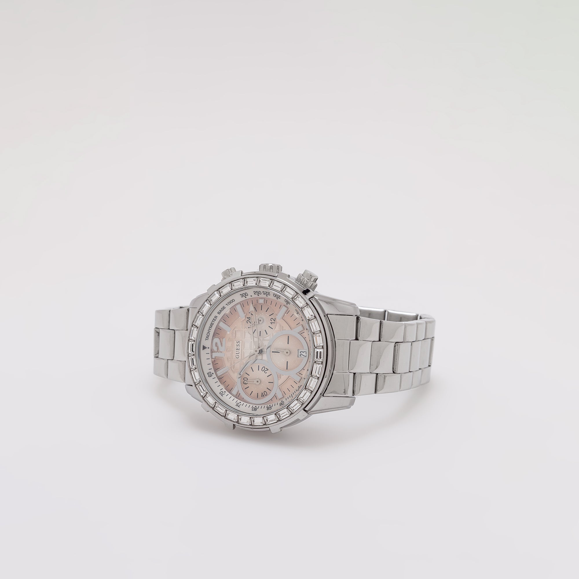 Pink Baguette Guess Watch
