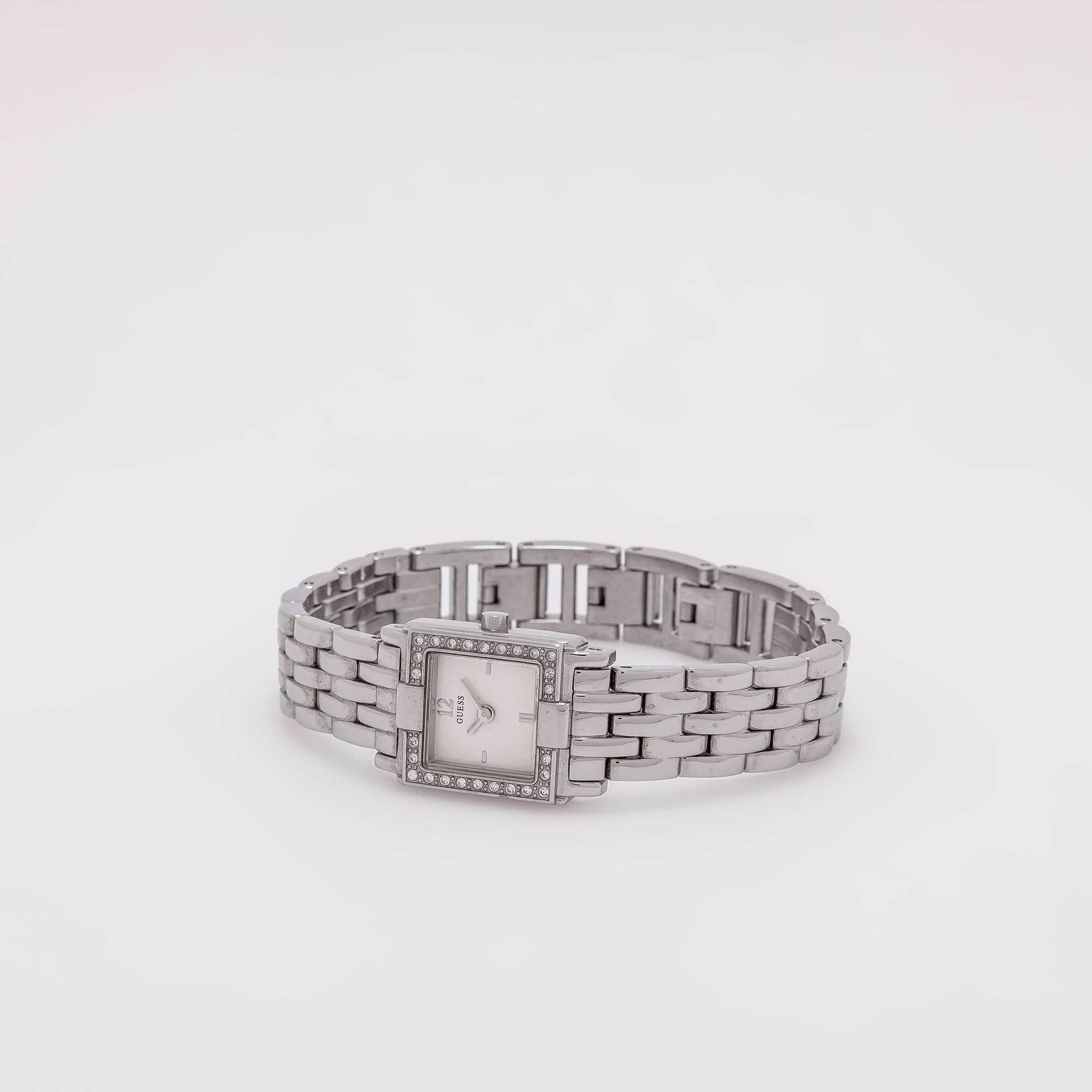 Square CZ Frame Guess Watch