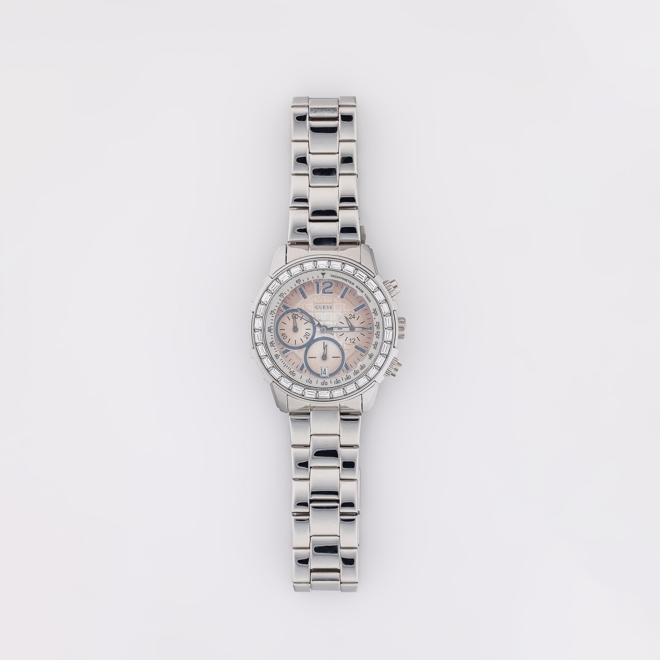Pink Baguette Guess Watch