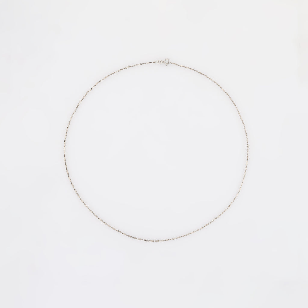 Twisted Discs Sterling Silver Necklace