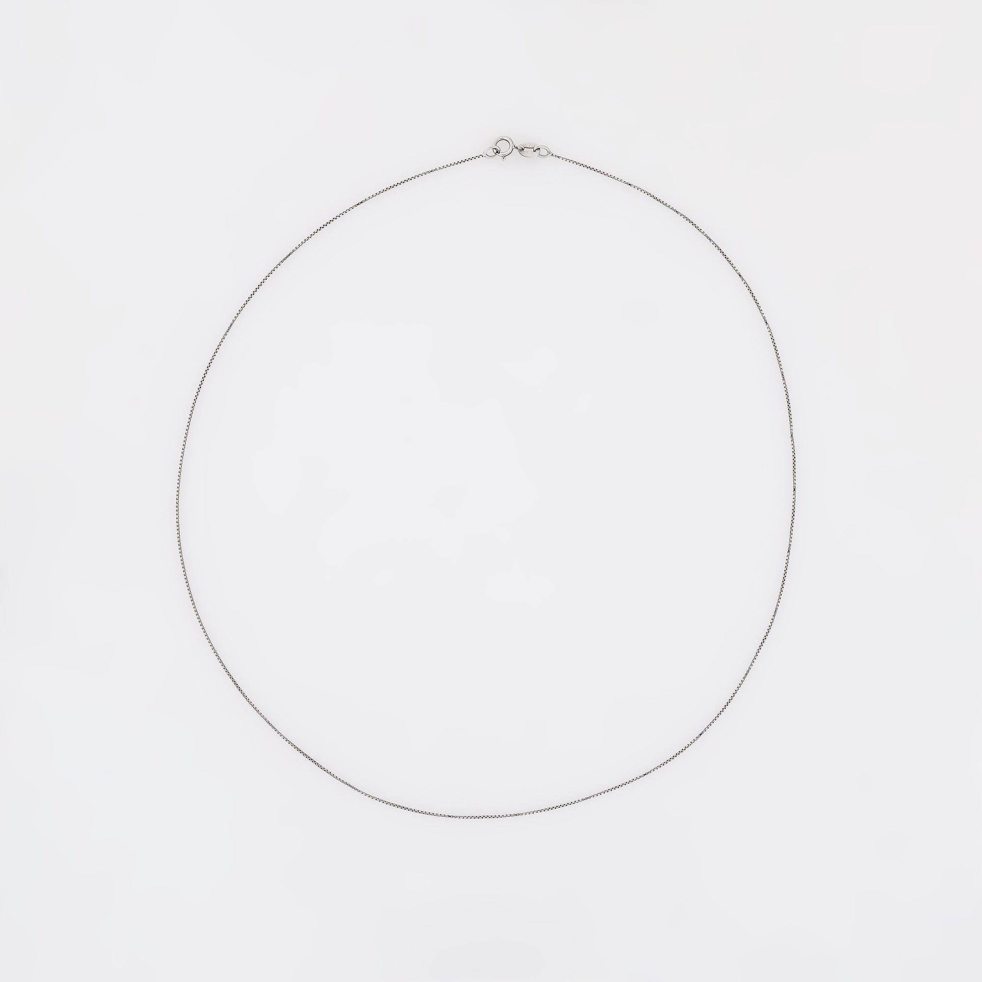 Box Chain Sterling Silver Necklace