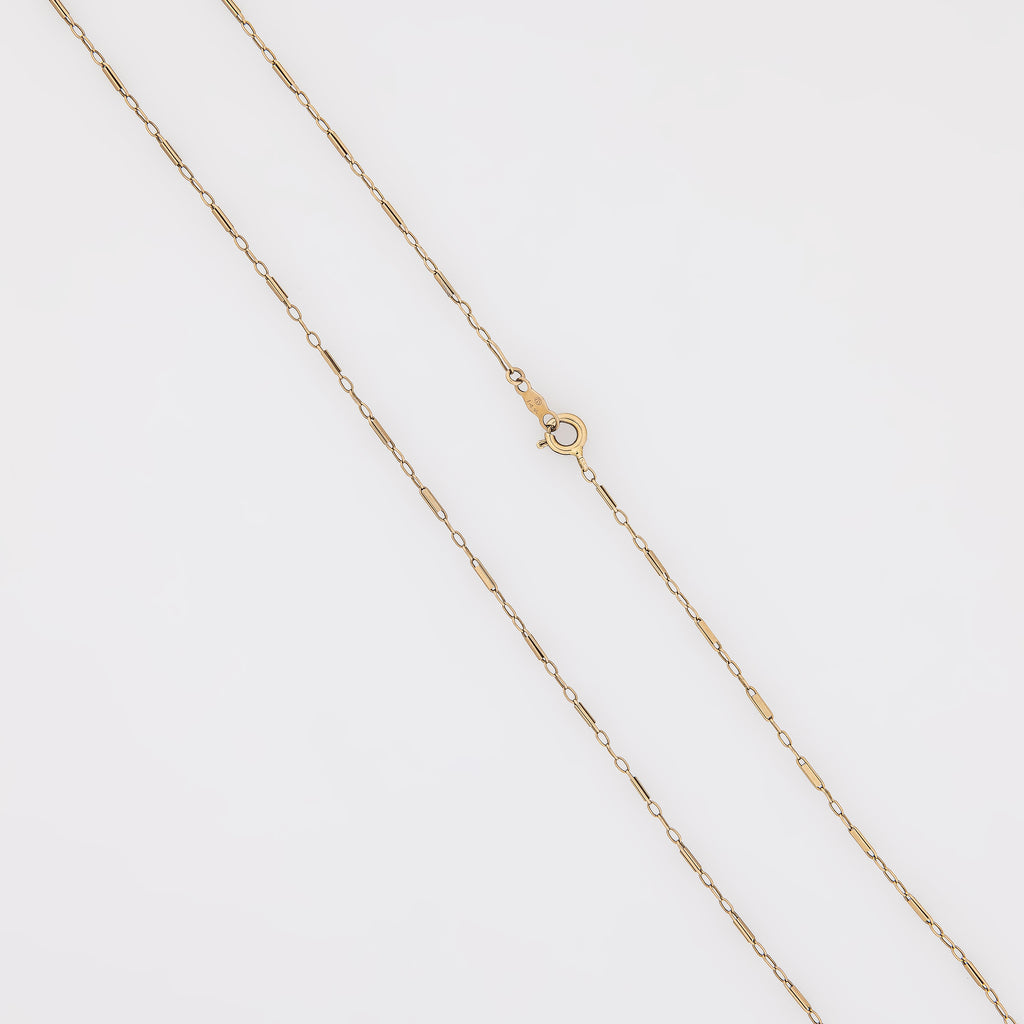 Bar Link Duo Chain in 14k Yellow Gold