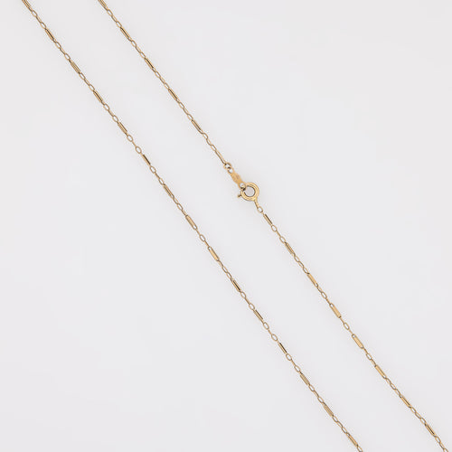 Bar Link Duo Chain in 14k Yellow Gold