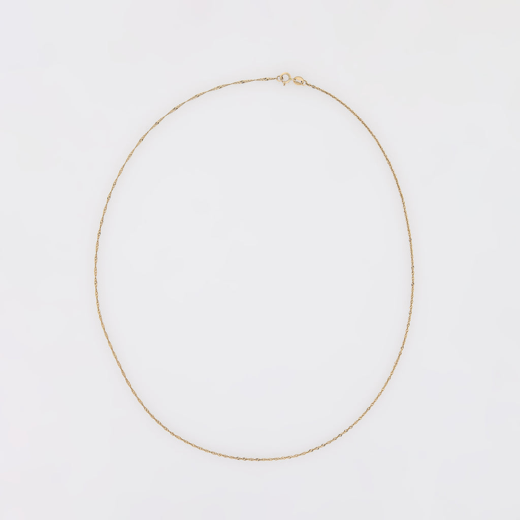 Singapore Chain in 14k Yellow Gold