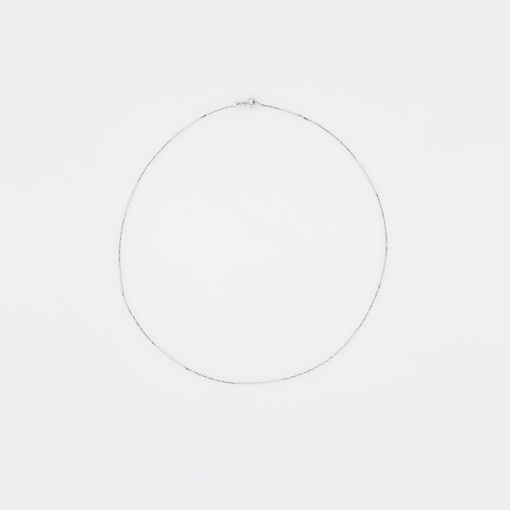 Interval Twist Chain in 14k White Gold