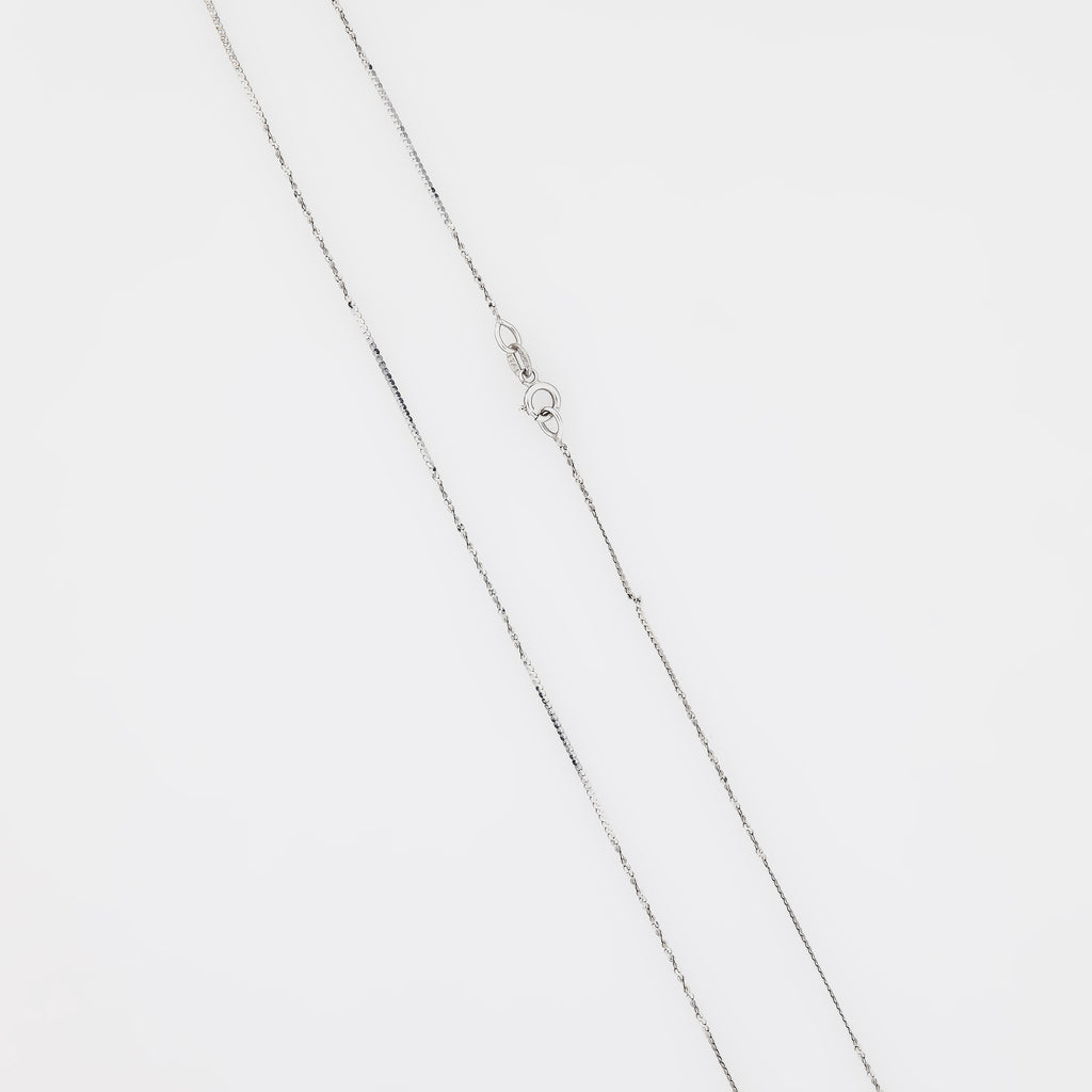 Interval Twist Chain in 14k White Gold