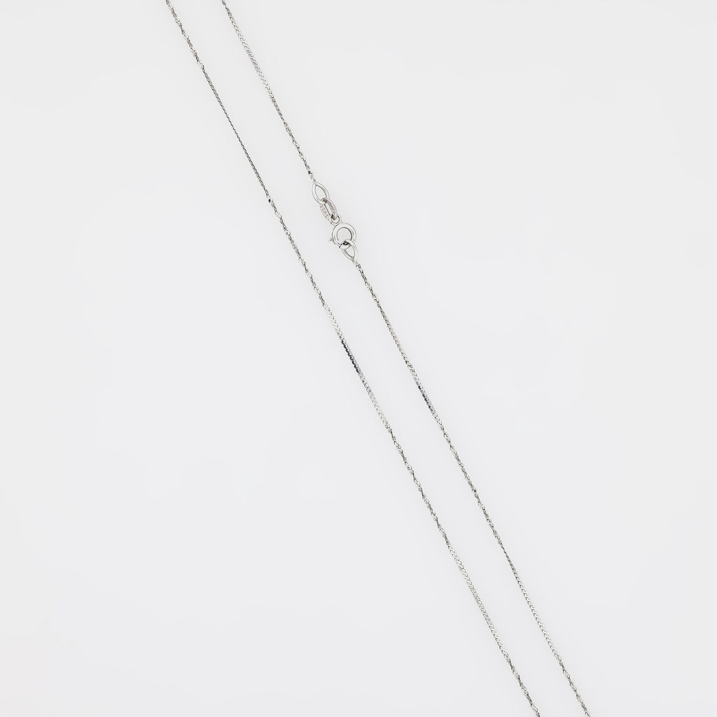Interval Twist Chain in 14k White Gold