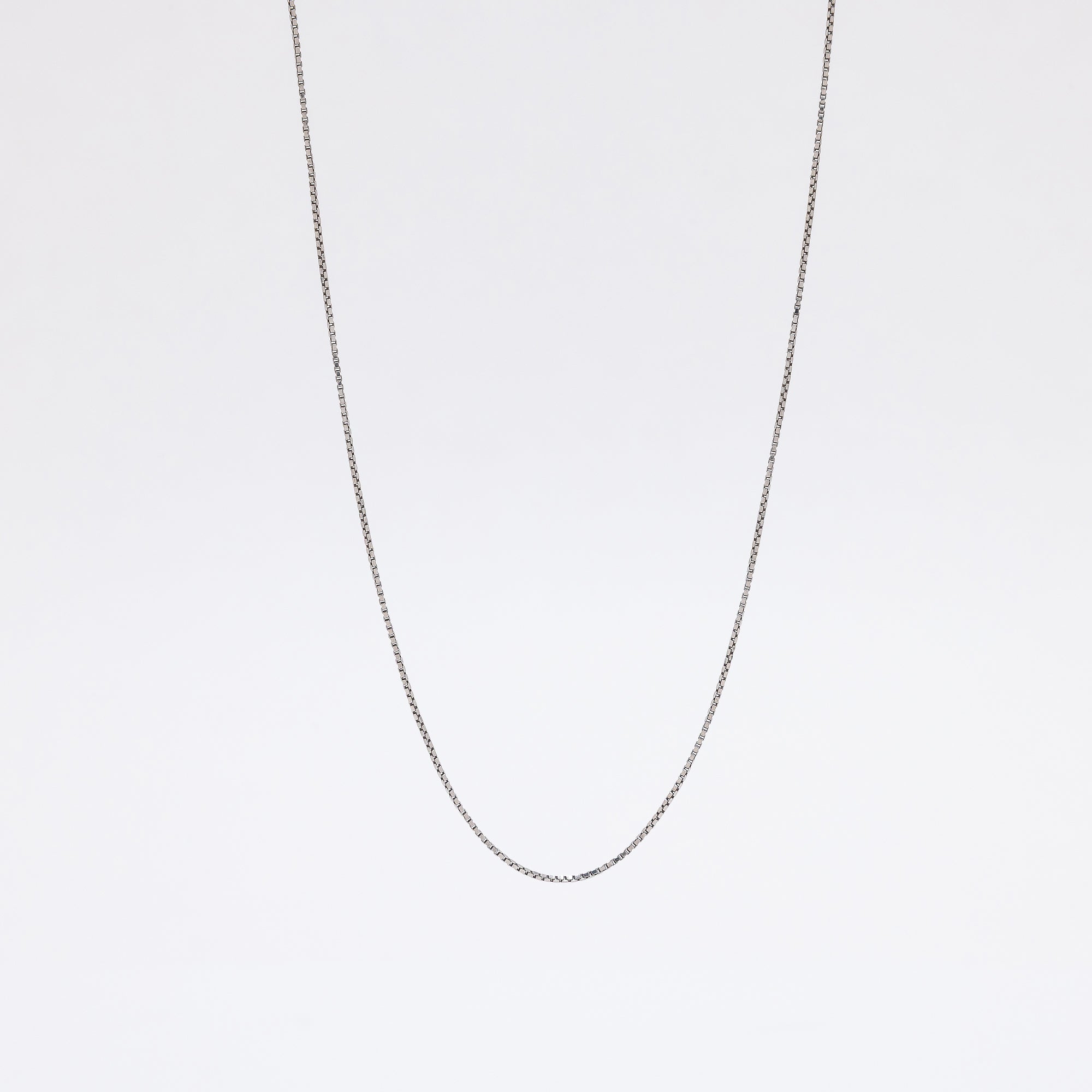Box Chain Sterling Silver Necklace